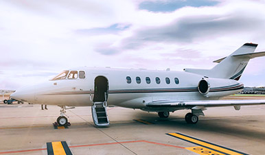 aircraft jet with door open