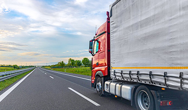 transportation truck on the highway